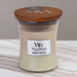 WoodWick 9.7 Oz. Vanilla & Sea Salt Hourglass Jar