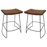 Wyatt Saddle Seat Counter Stool – Set of 2