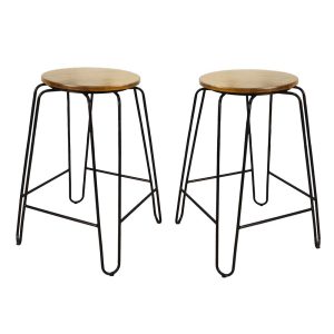 Stella Industrial Counter Stool – Set of 2