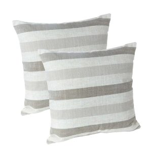 Liza Stripe 18″ Decorative Pillow – Set of 2