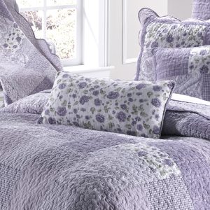 Lavender Rose Patchwork Pillow by Donna Sharp