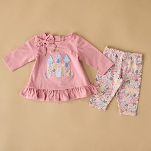 Infant Castle Applique Top and Legging Set