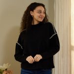 Black Whipstitch Sweater