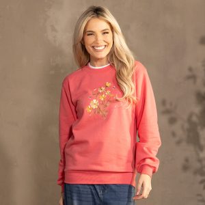 Bee Bouquet Pink Pullover Fleece