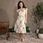 Cream Floral Dress