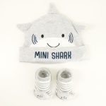 Infant Mini Shark Hat and Sock Set