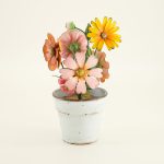 Metal Flowers in Pot