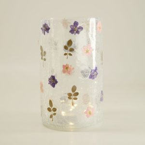 LED Cracked Glass Hurricane