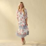 Border Print Floral Dress