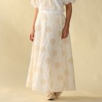 Embroidered Ivory Skirt