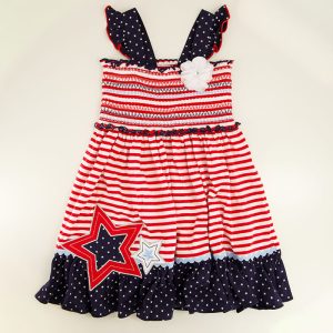Toddler Knit Smocked Red Dress