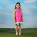 Toddler Woven Watermelon Ruffle Dress