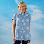 Star Print Denim Tunic