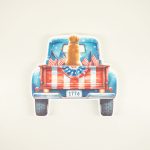 Dogs in Truck Block Sign