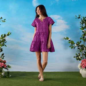 Magenta Pintuck Dress