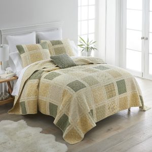Donna Sharp Meadow 3 Piece Cotton California King Quilt Set
