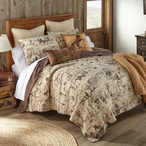 Donna Sharp Cowboy 3 Piece Cotton Queen Quilt Set