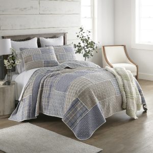 Donna Sharp Slate Cobblestone 2 Piece Cotton Twin Quilt Set