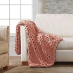 Chenille Knitted Throw – Canyon Clay